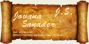 Jovana Sanader vizit kartica